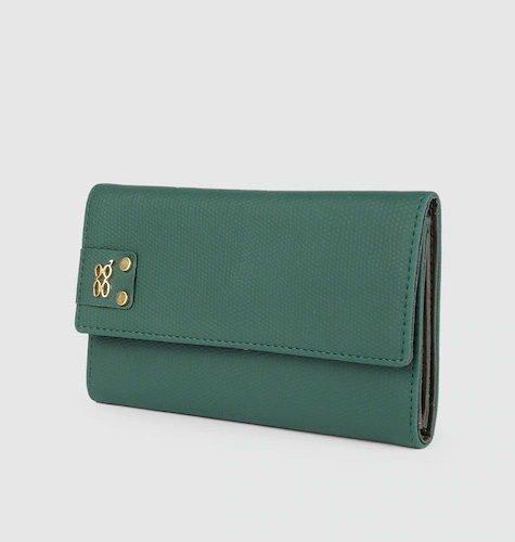 Women Green Animal Textured LWXE OBSCURE E FLOATER Three Fold Wallet